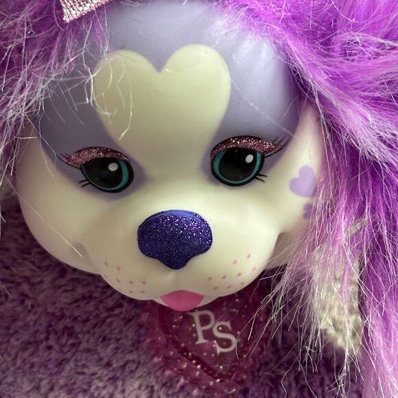 VTG 2017 Hasbro Puppy Surprise Sound Purple Plush Chloe 14"Mom Dog & 4 Puppies - Picture 4 of 10